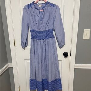 Blue Striped Women's Dress